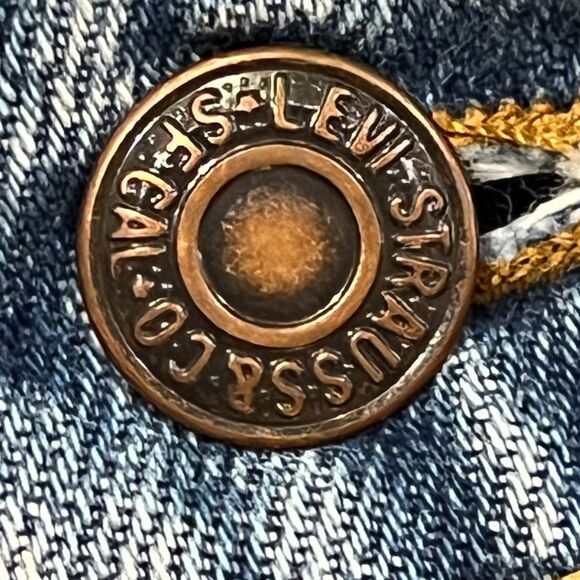 Vintage 90s Levis 517 Jeans USA Made Bootcut Distressed Light Wash Mens W34 L32 - Picture 4 of 12